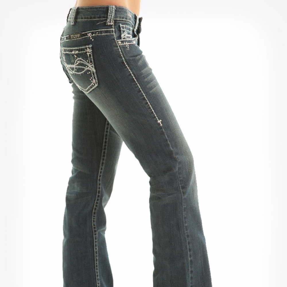 Cowgirl Tuff Don't Fence Me In Bling Jeans 28/31